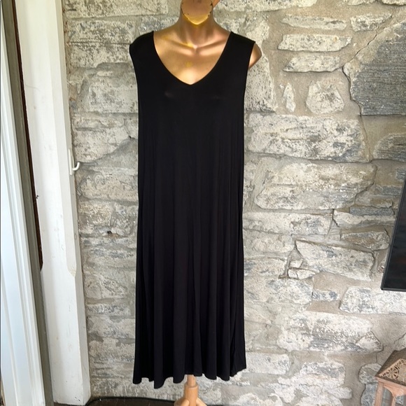 GAP Black Sleeveless V-Neck Maxi Sundress - Picture 1 of 7